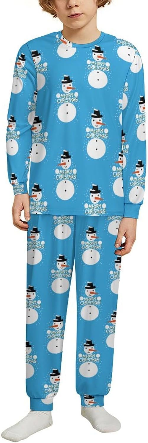 Happy Christmas Thermal Set for Kids Boys Girls Santa Claus Pajama Bottoms