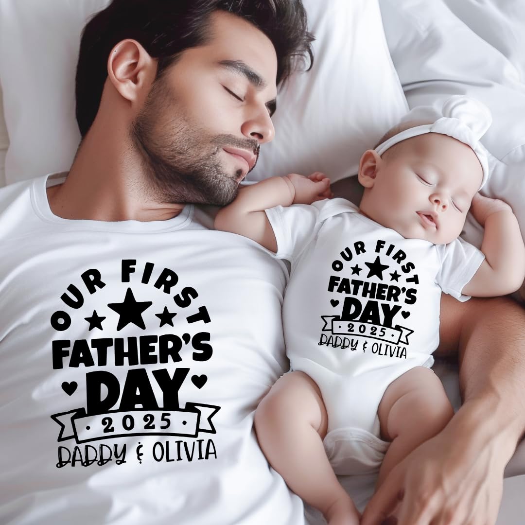 Customized Fathers Day Outfit Baby Bodysuit