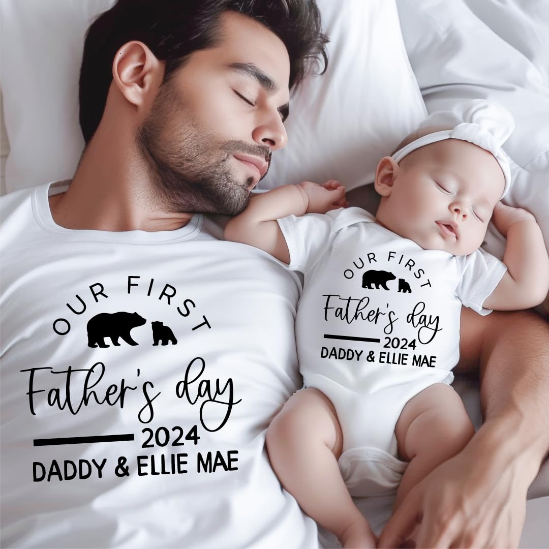 Personalized Fathers Day Dad Baby Matching