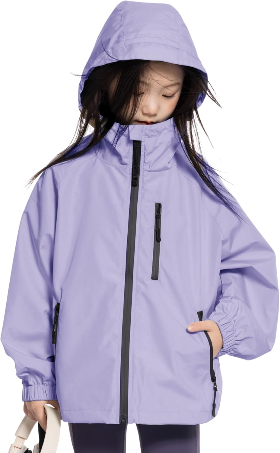 Rolanko Girls Waterproof Hoodie Outdoorsy Design
