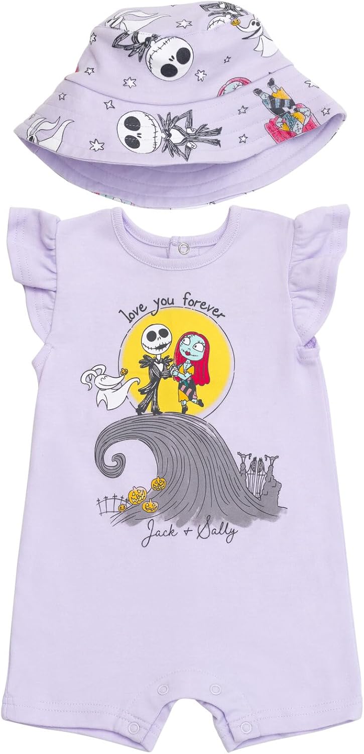 DiscoCharm - Minnie Pooh Jack Skellington Ribbit Romper Set