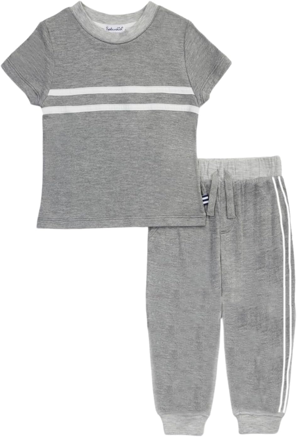 Splendid Contrast Stripe Short Sleeve Set for Babies