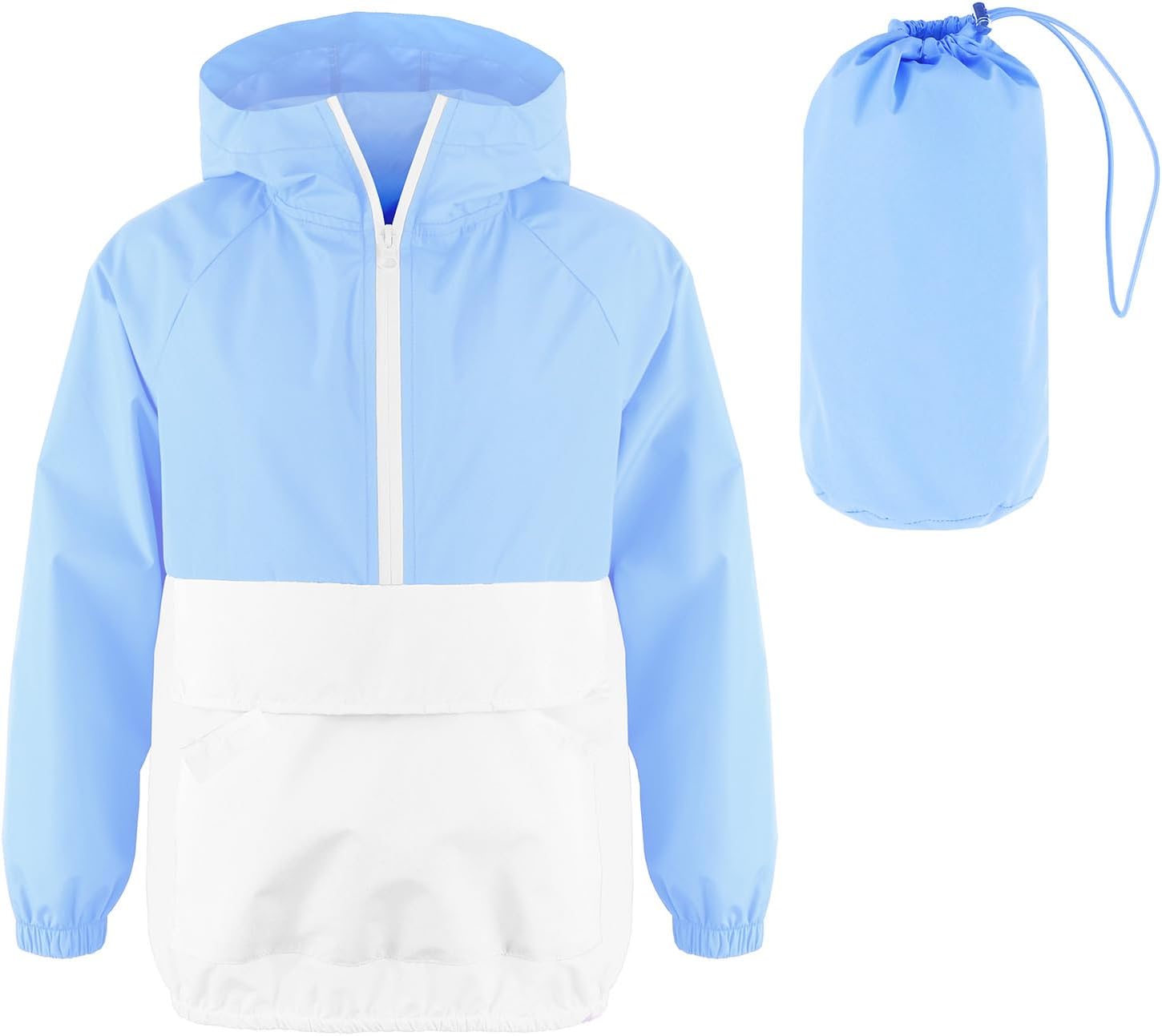 Quick-Dry Half-Zip Rain Jacket for Kids