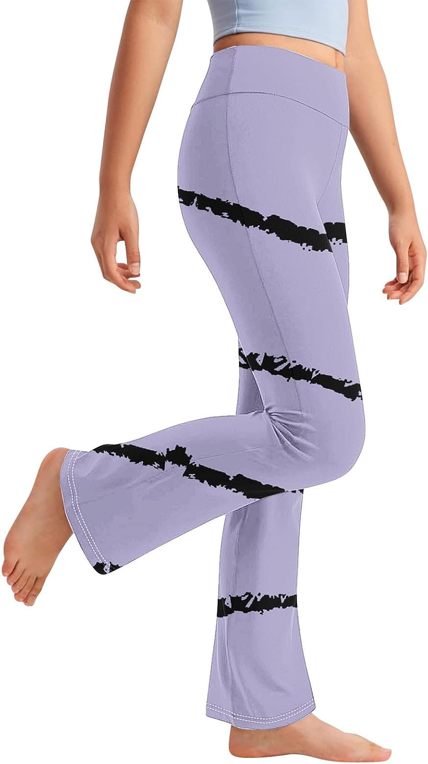 Striped Comfort Yoga Pants for Kids 2-13 High Waisted