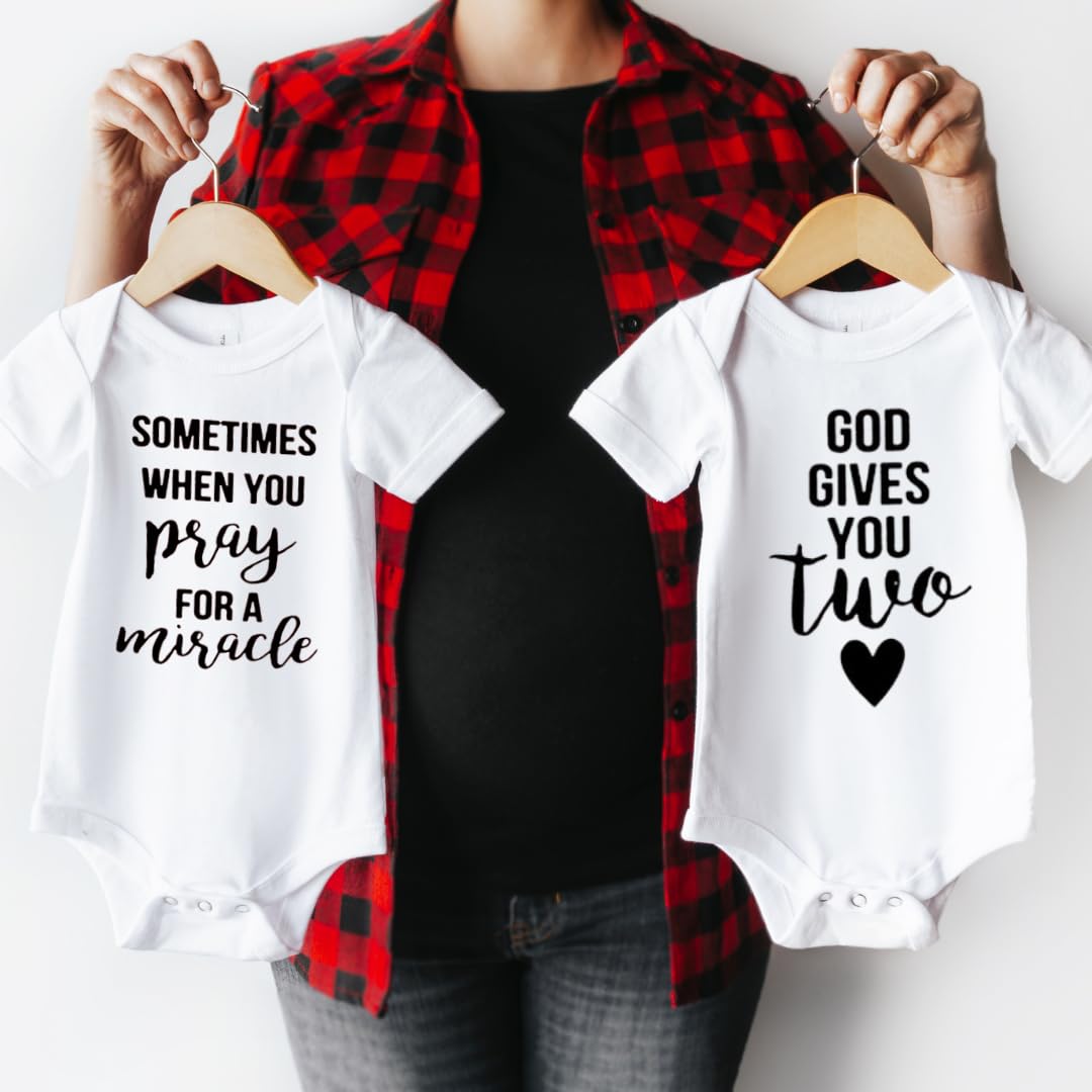 Praying For A Miracle Twin Onesie for Grandparents