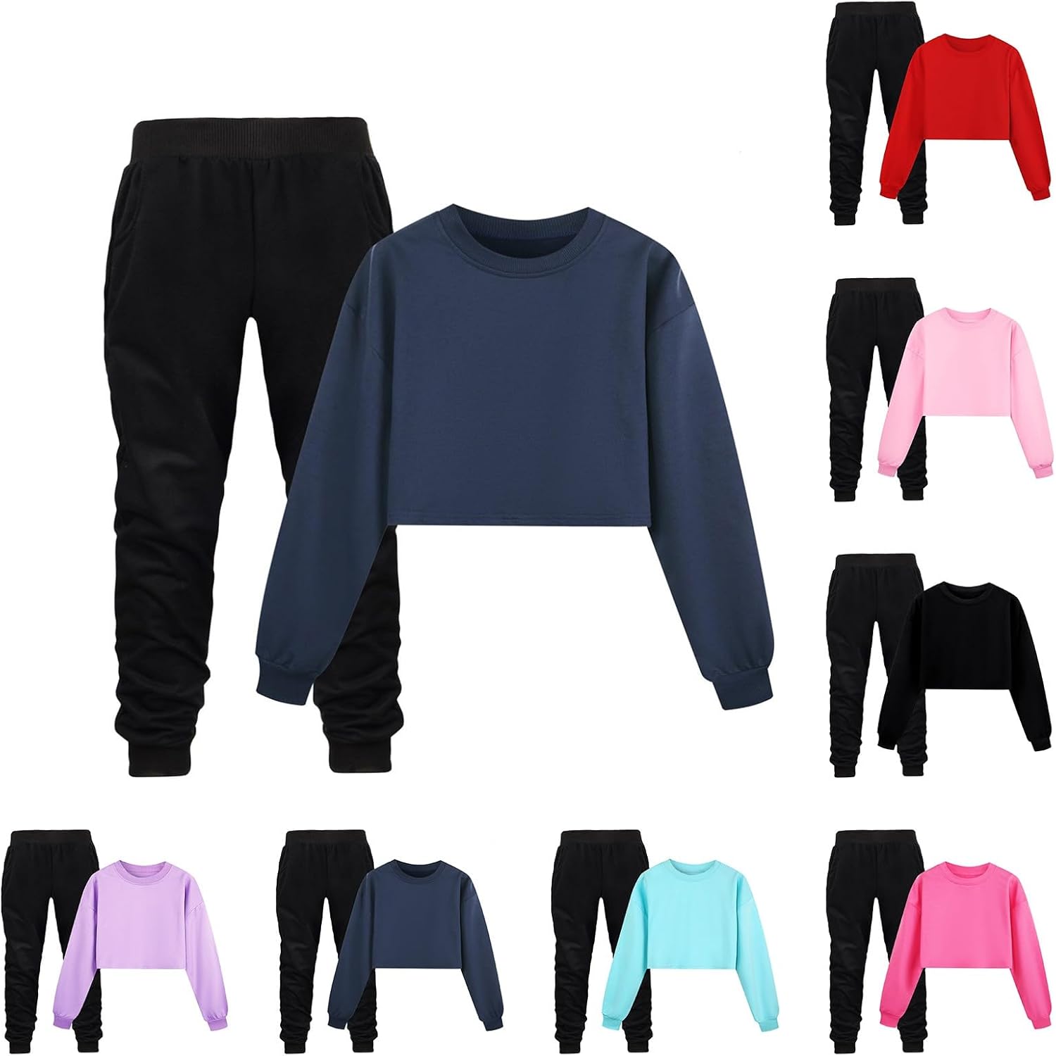 Kids Girls 2 Casual Sweatsuit Set