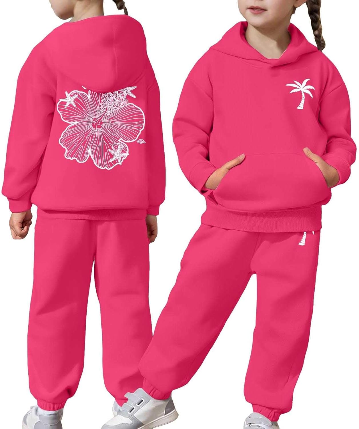 Adorable Flower Print Kids Outfit