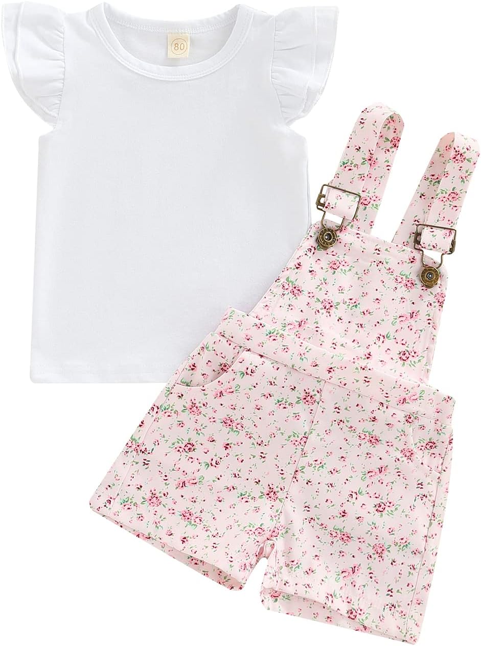 Cozy Baby Girl Summer Outfit Ruffle Sleeve Romperlosure