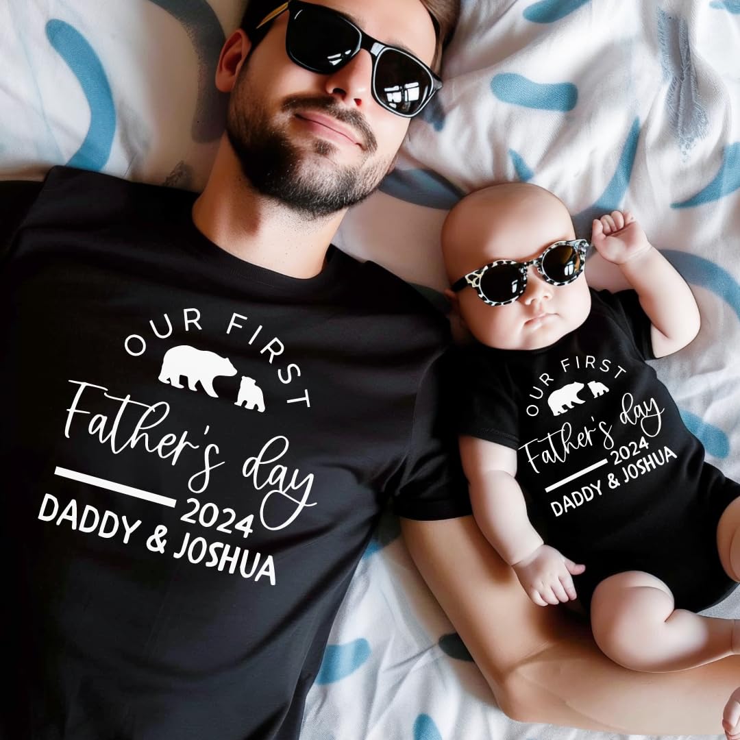 Personalized Fathers Day Dad Baby Matching