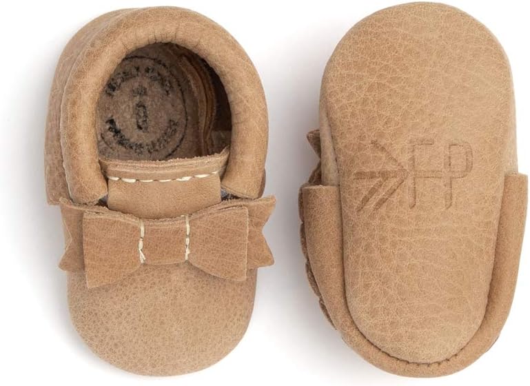 Freshly Picked Newborn Baby Girl Shoes Ballet Flat Bow Moccasins Blush
