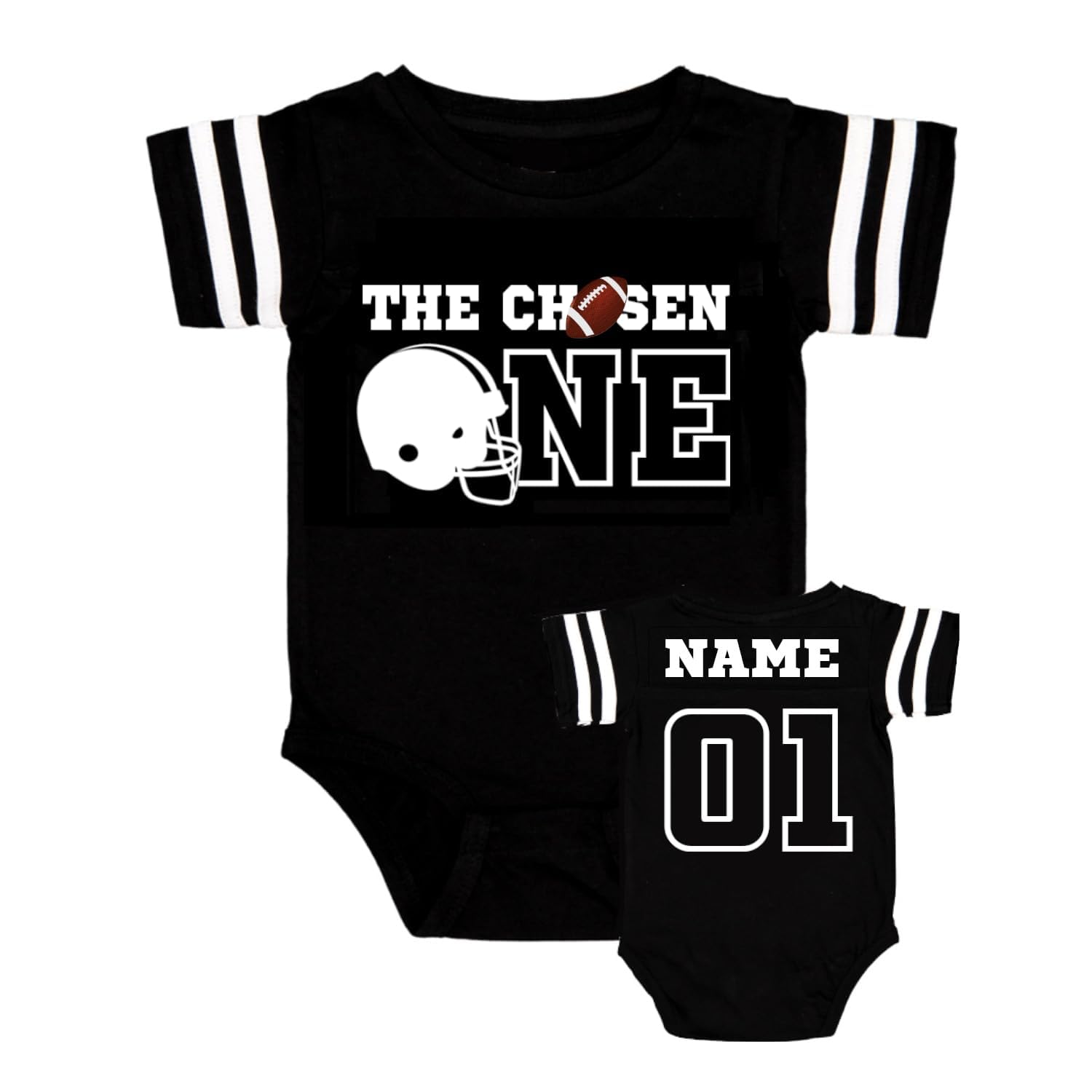 Personalized Baby Kids T-Shirt with Family Stripe