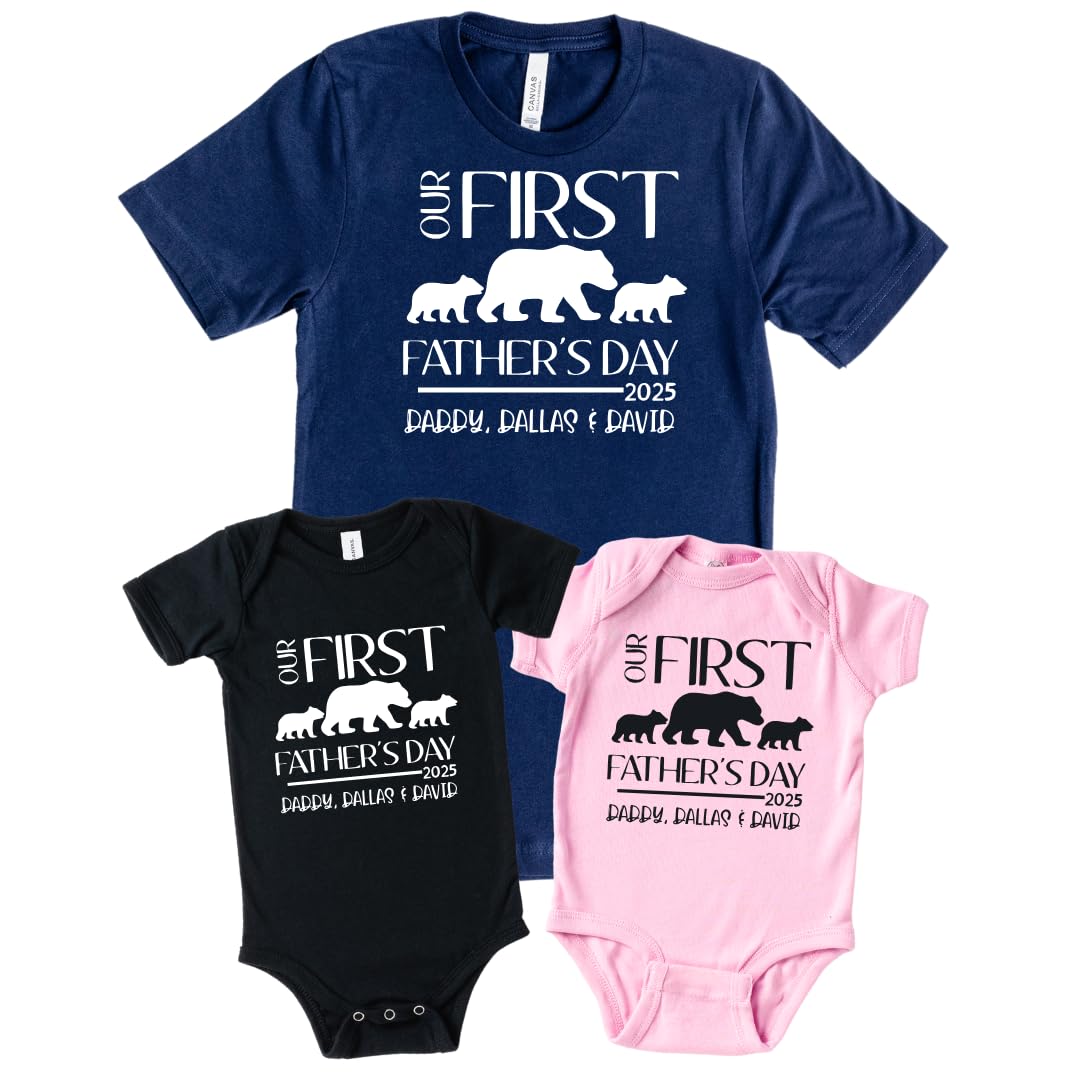 First Fathers Day Shirts for New Dad Baby
