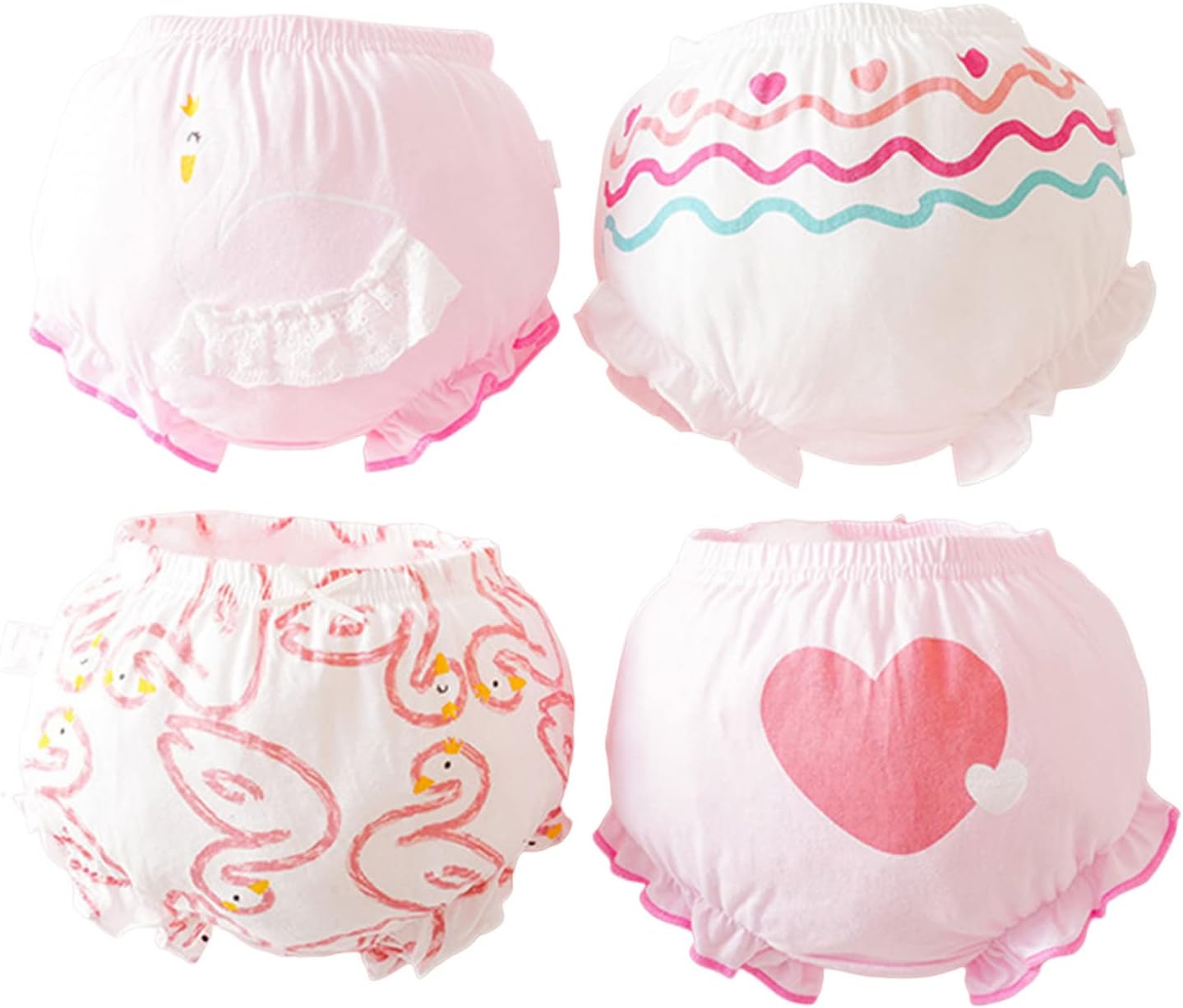 4-Piece Baby Girls Ruffle Undies