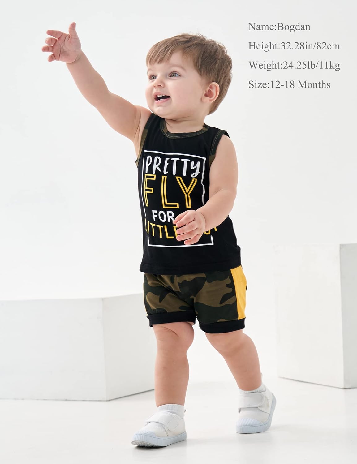 Adorable Fun Stripe Short Set for Toddlers Boys