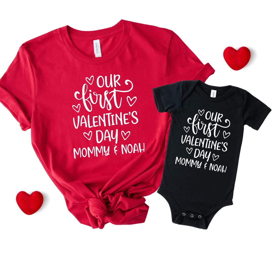 Our First Valentines Day Mommy and Me Matching Outfits