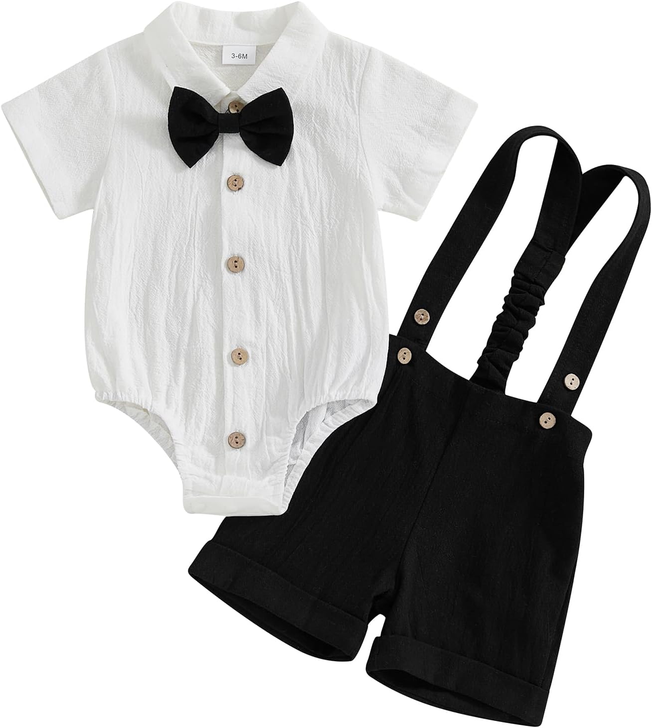 Newborn Boys Gentleman Outfit Romper Set
