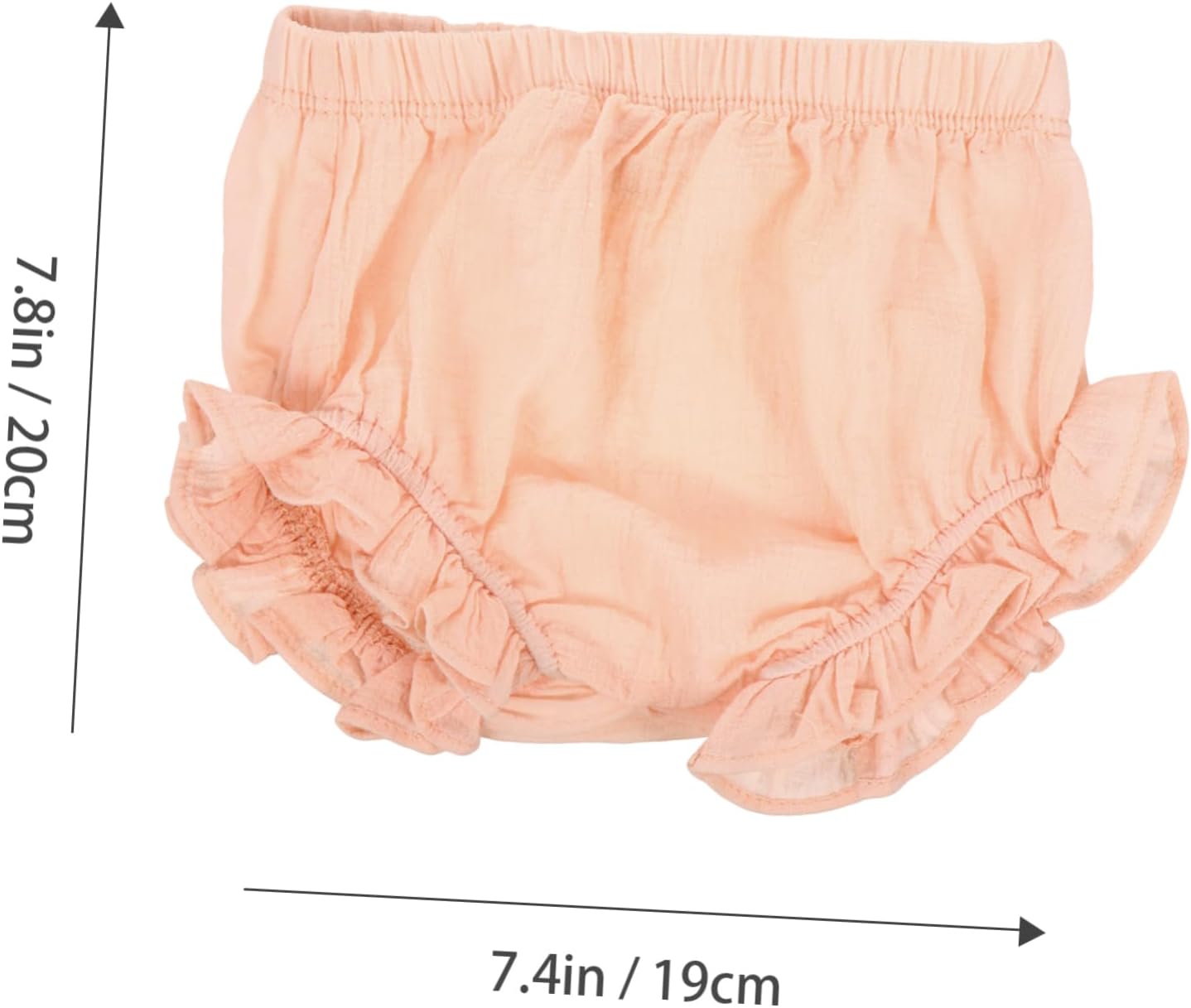 Stylish Solid Cotton Linen Briefs for Baby Girls Pink