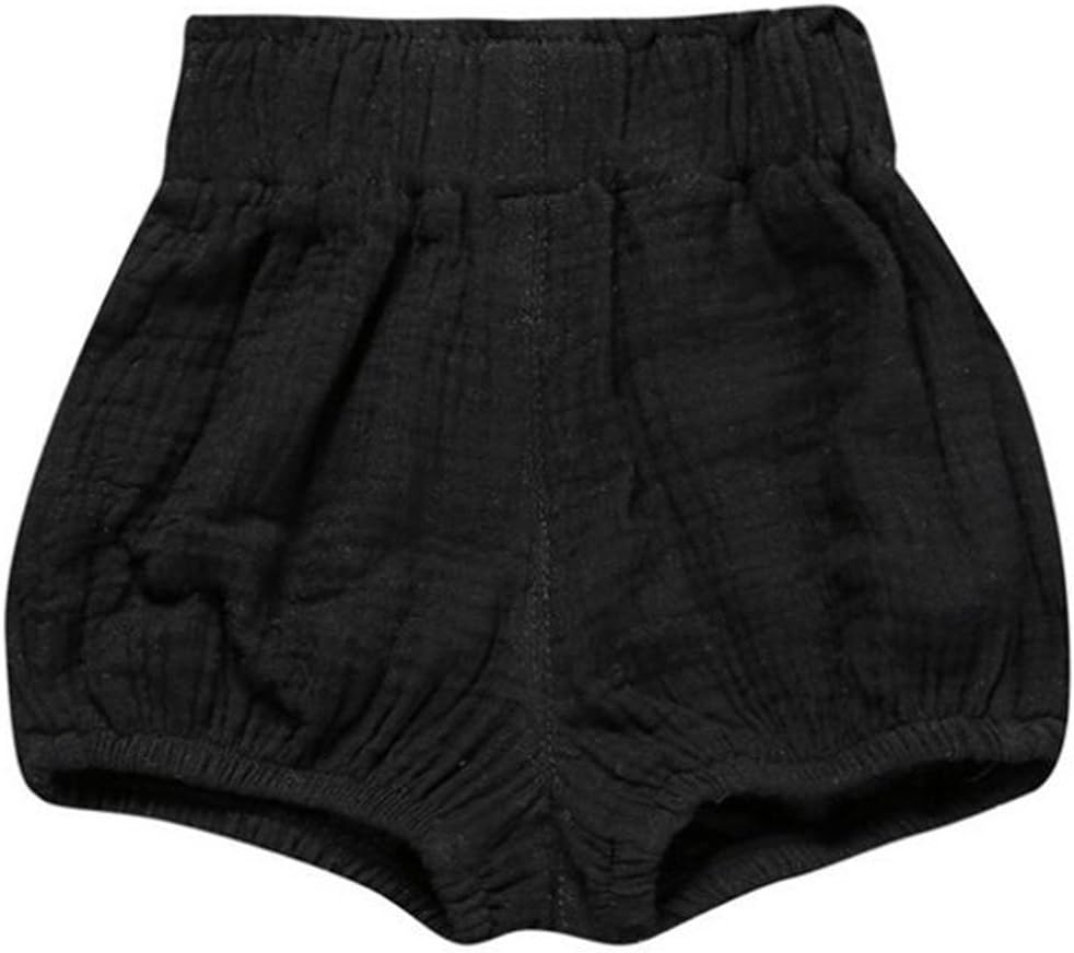 LOOLY 3-Pack Soft Cotton Linen Bloomers for Boys Girls