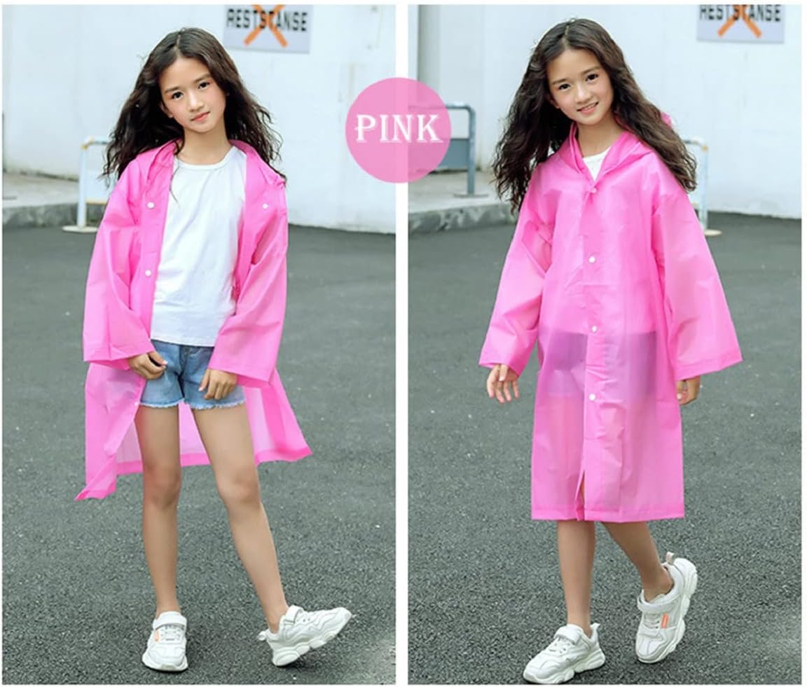 RUISHYY Kids Rain Poncho 2-Pack