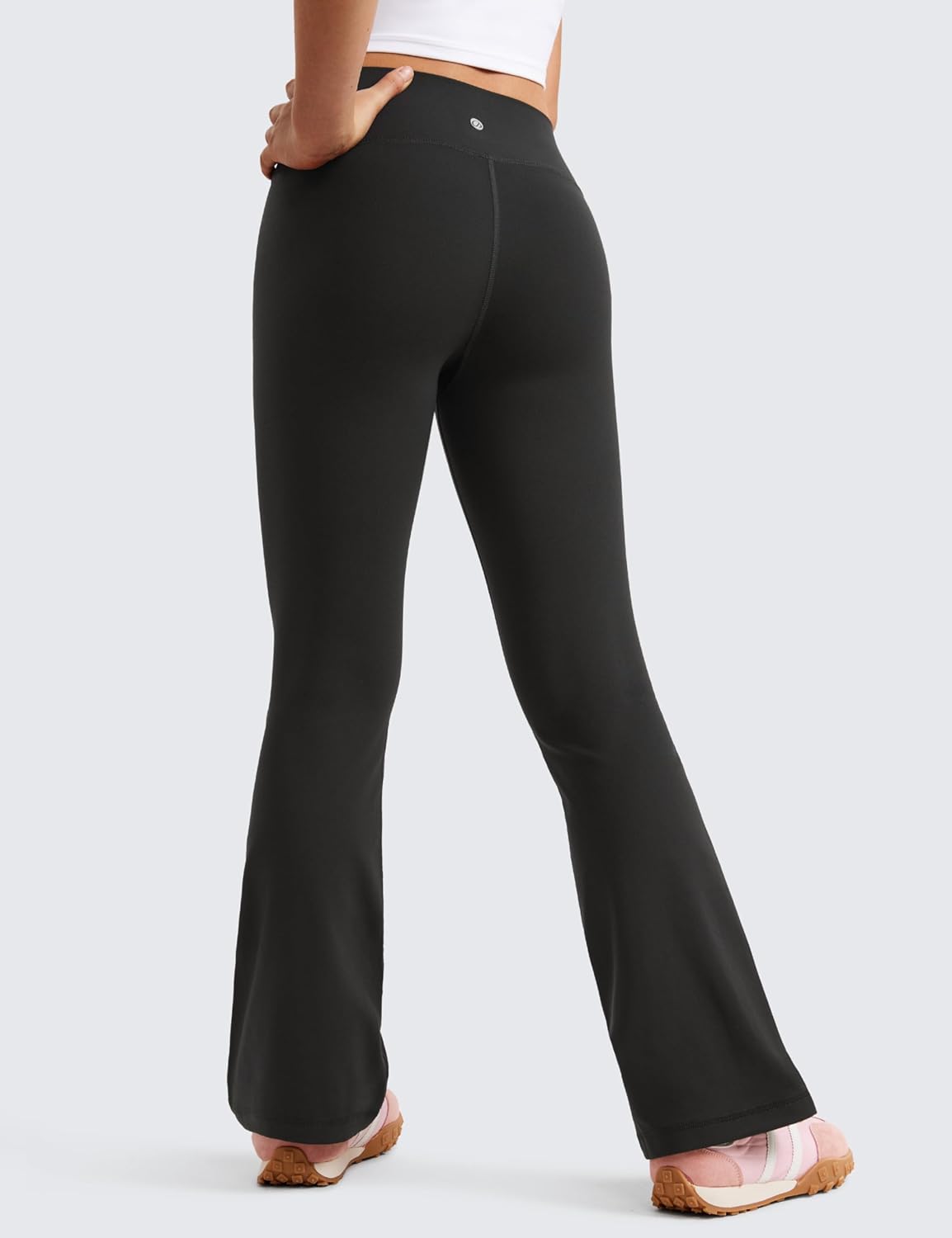 Stylish Crossed Flare Yoga Pants for Girls
