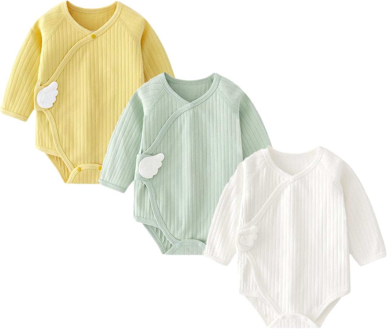 IADOER Baby Perfect 3-Pack Newborn Cotton Bodysuit Romper