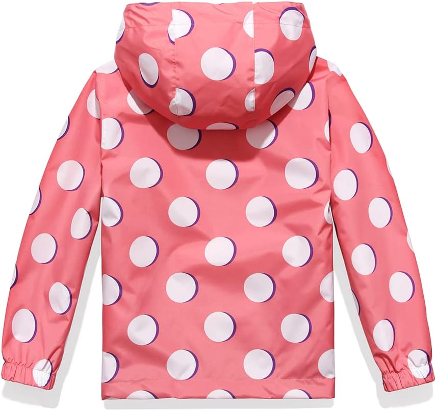 Spmor Boys Girls Rain Jackets - Waterproof Hoodie for Kids