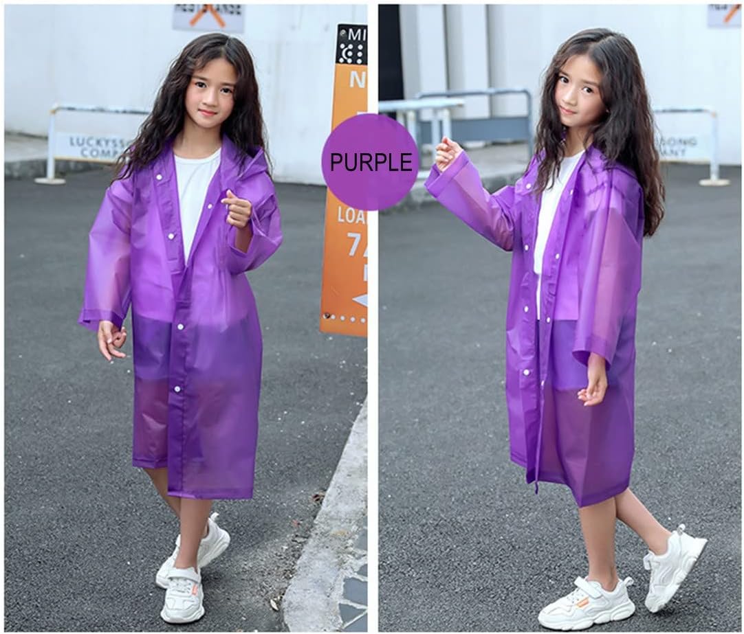 RUISHYY Kids Rain Poncho 2-Pack