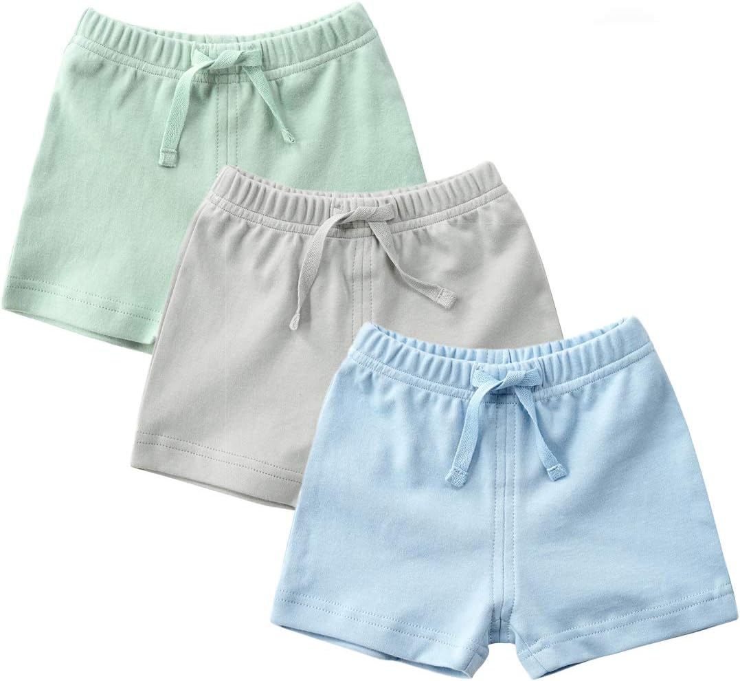 3-Pack Teach Leanbh Cotton Unisex Shorts for 3-24 Months