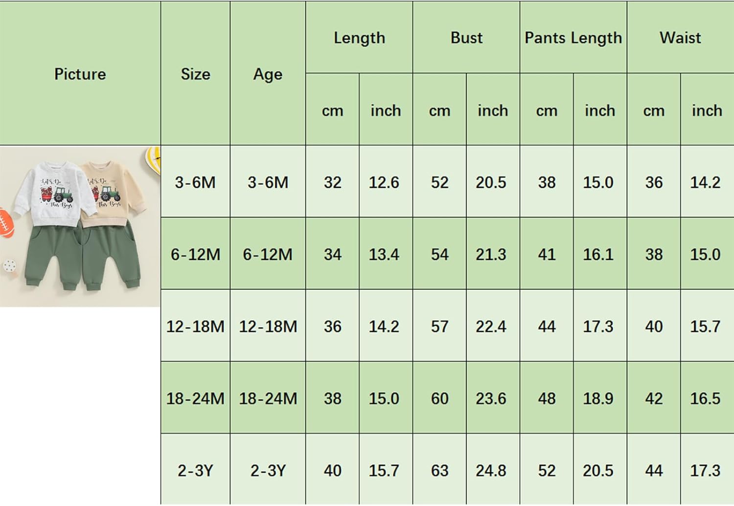 Tractor Letter Fall Winter Outfit for Baby Boys