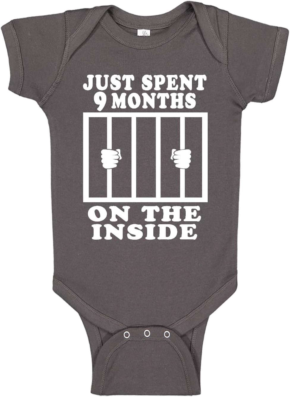 Reaxion Funny Cute Baby Girls Bodysuit 9 Months On The Inside