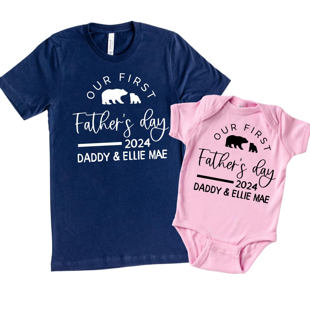 Personalized Fathers Day Dad Baby Matching