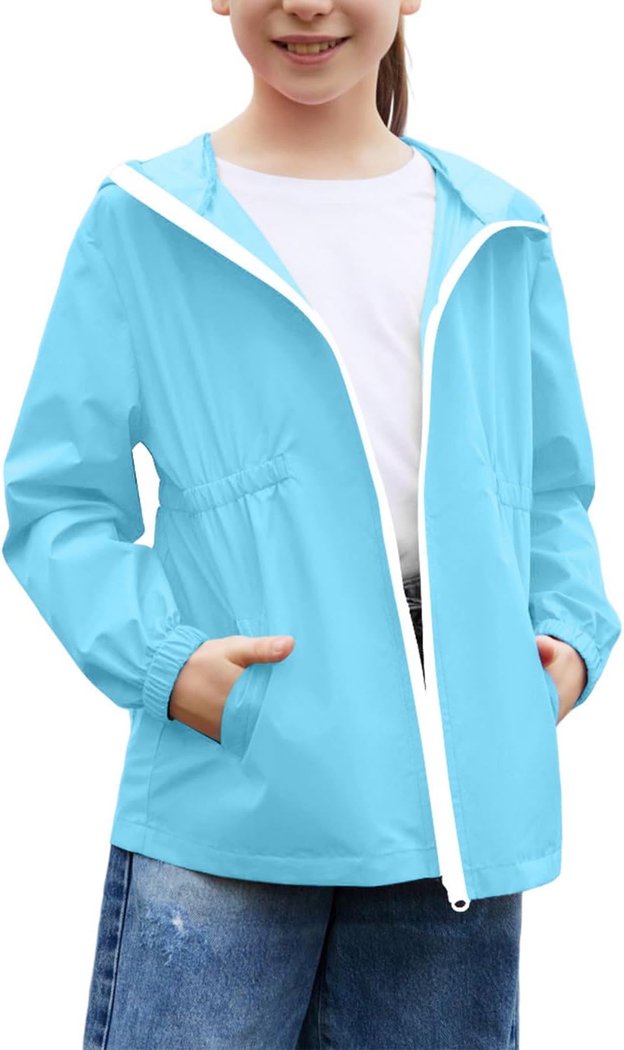 Modafans Boys Girls Lightweight Waterproof Rain Jacket - Stay Dry and Comfortable