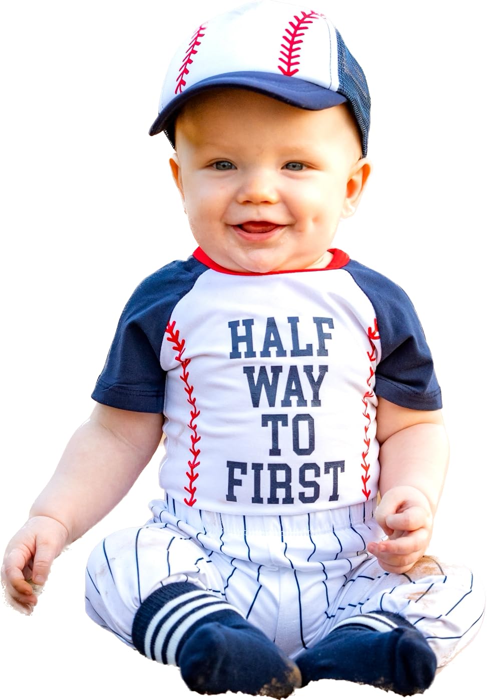 Personalized Handmade Half Birthday Outfit Set for First Birthday
