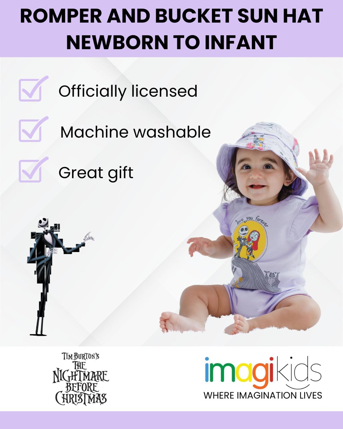 DiscoCharm - Minnie Pooh Jack Skellington Ribbit Romper Set
