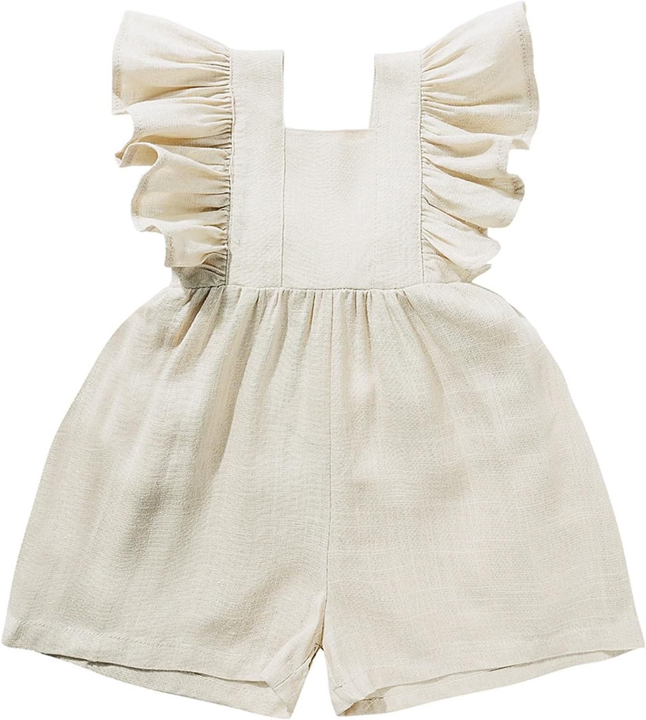 Girls Baby Cotton Linen Rompers