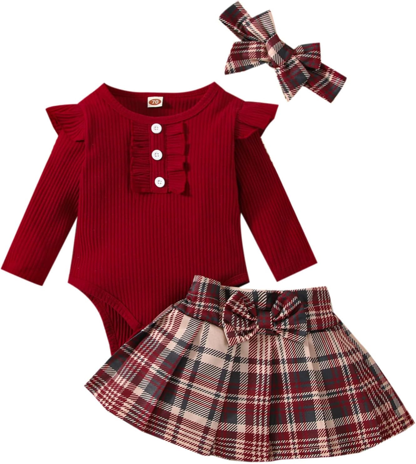 Adorable Plaid Romper for Infants