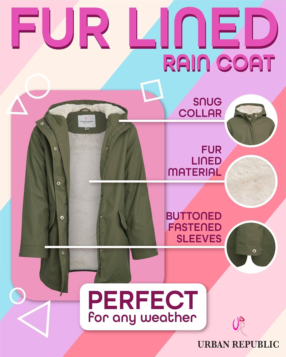 Stylish Waterproof Rain Jacket for Kids