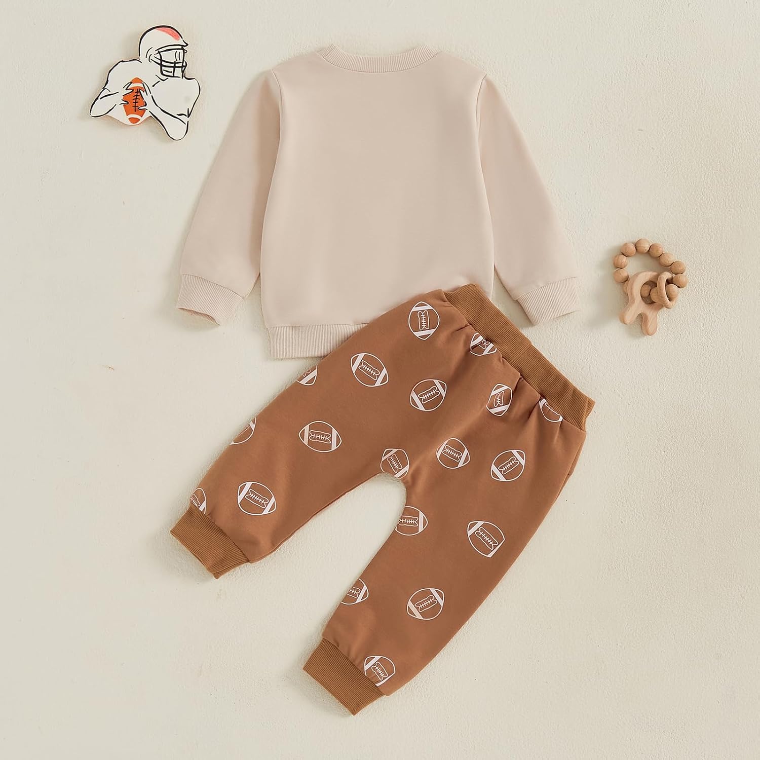 Football Fun Toddler Boy Outfit Game Day Set