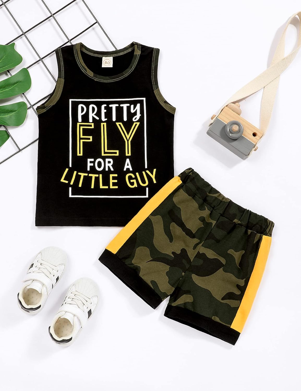 Adorable Fun Stripe Short Set for Toddlers Boys