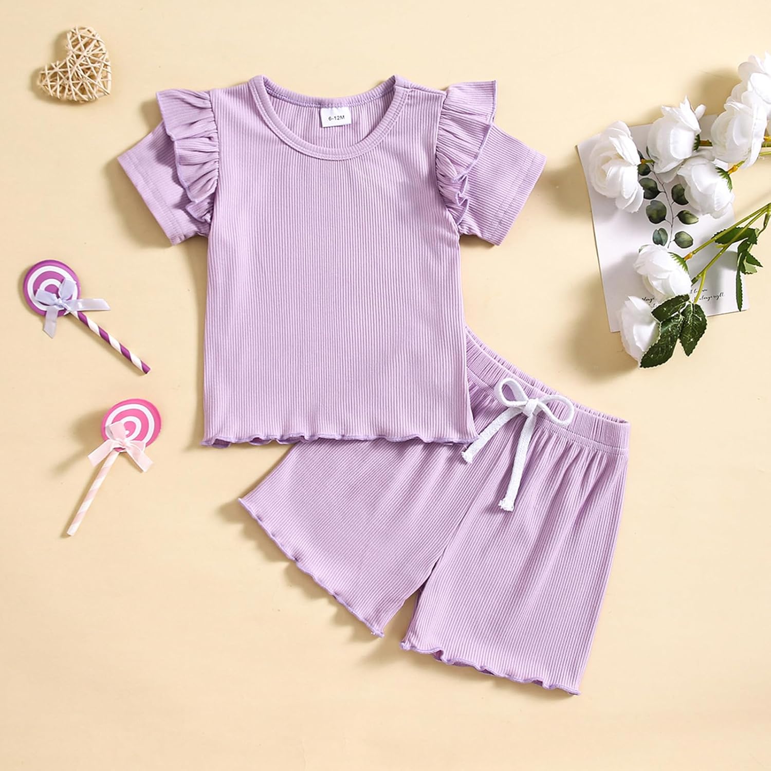 2PCS Toddler Girls Summer Outfits Set