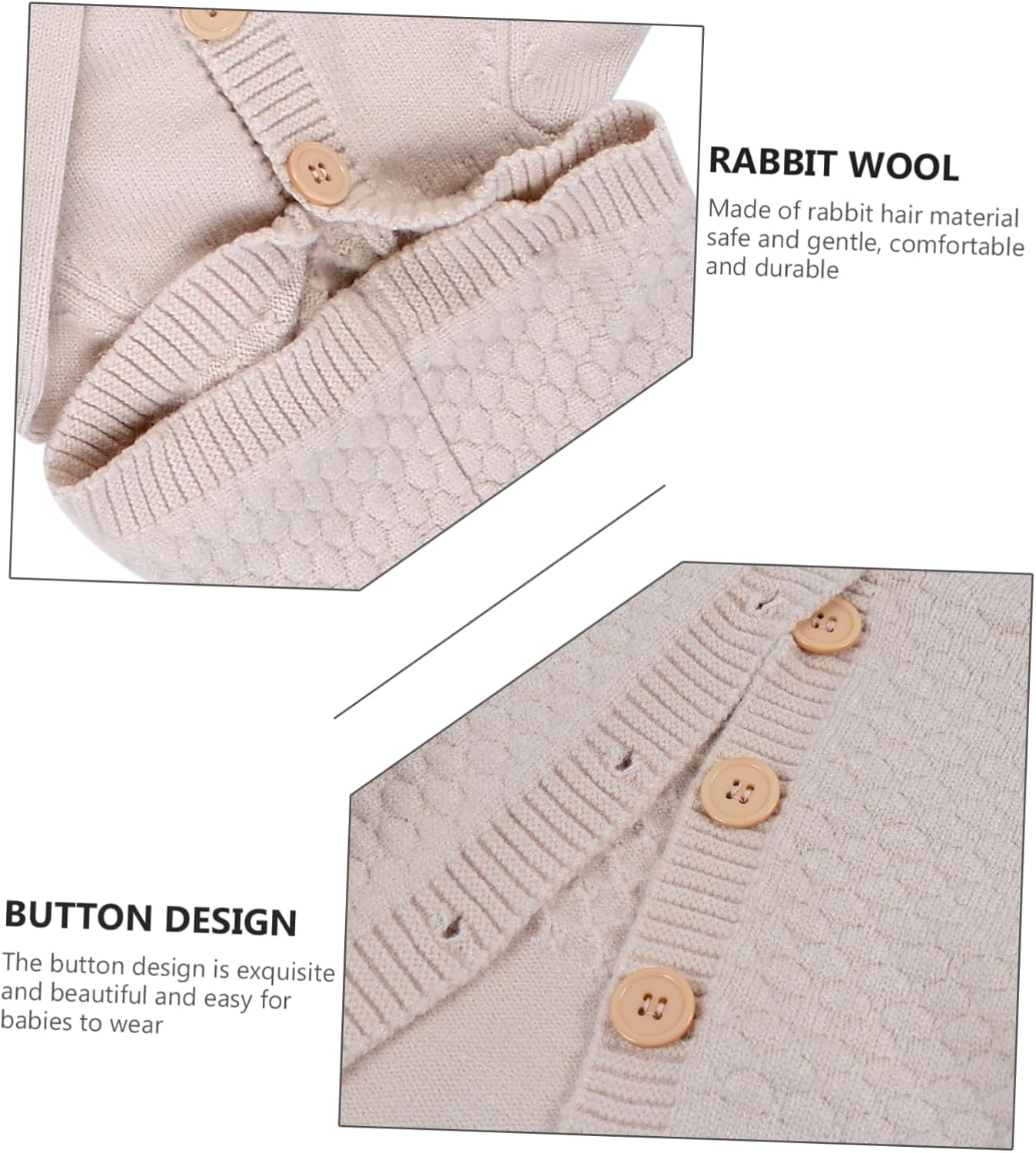 PartyKindom Cozy Knitted Romper for Newborns