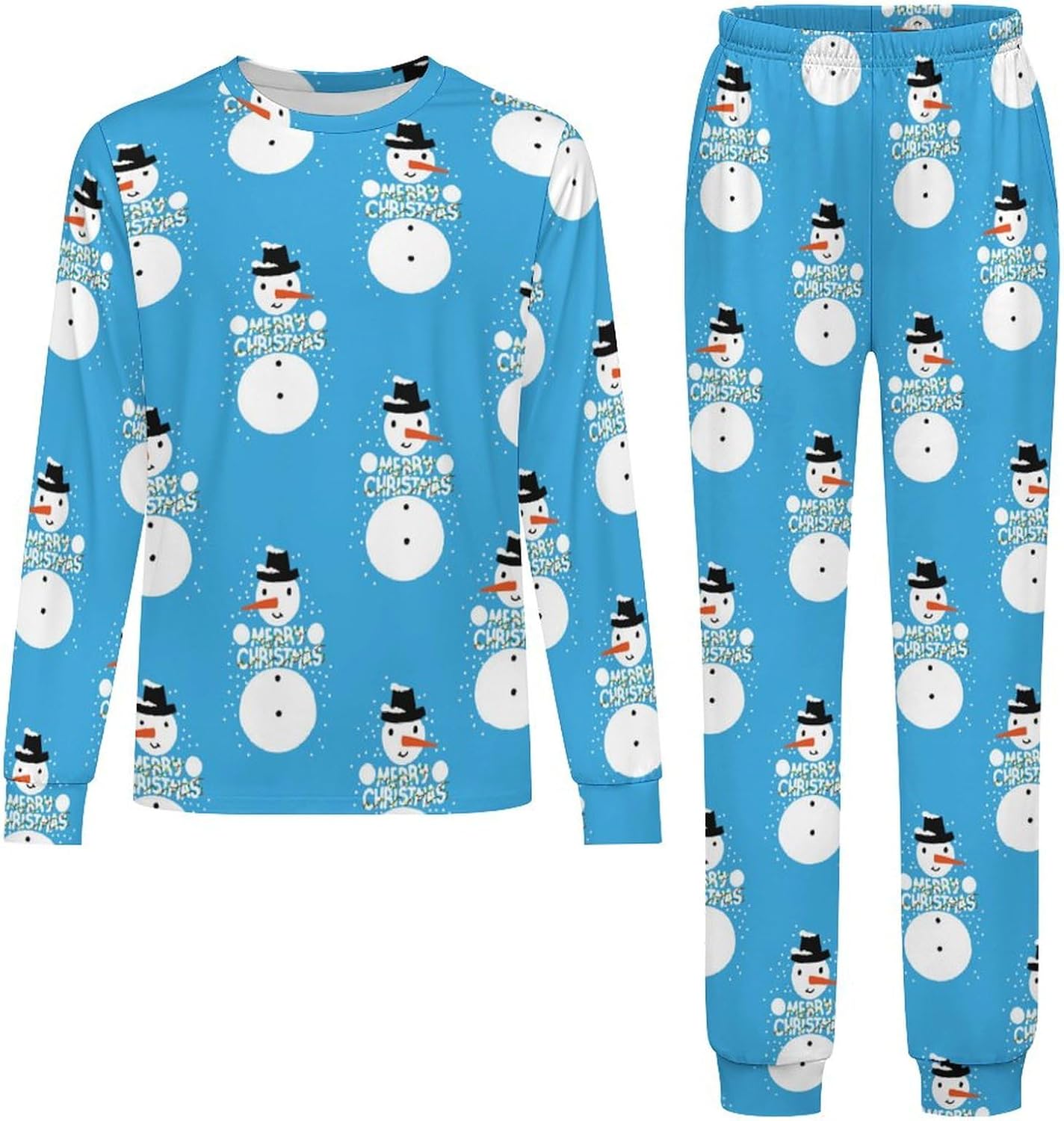 Happy Christmas Thermal Set for Kids Boys Girls Santa Claus Pajama Bottoms