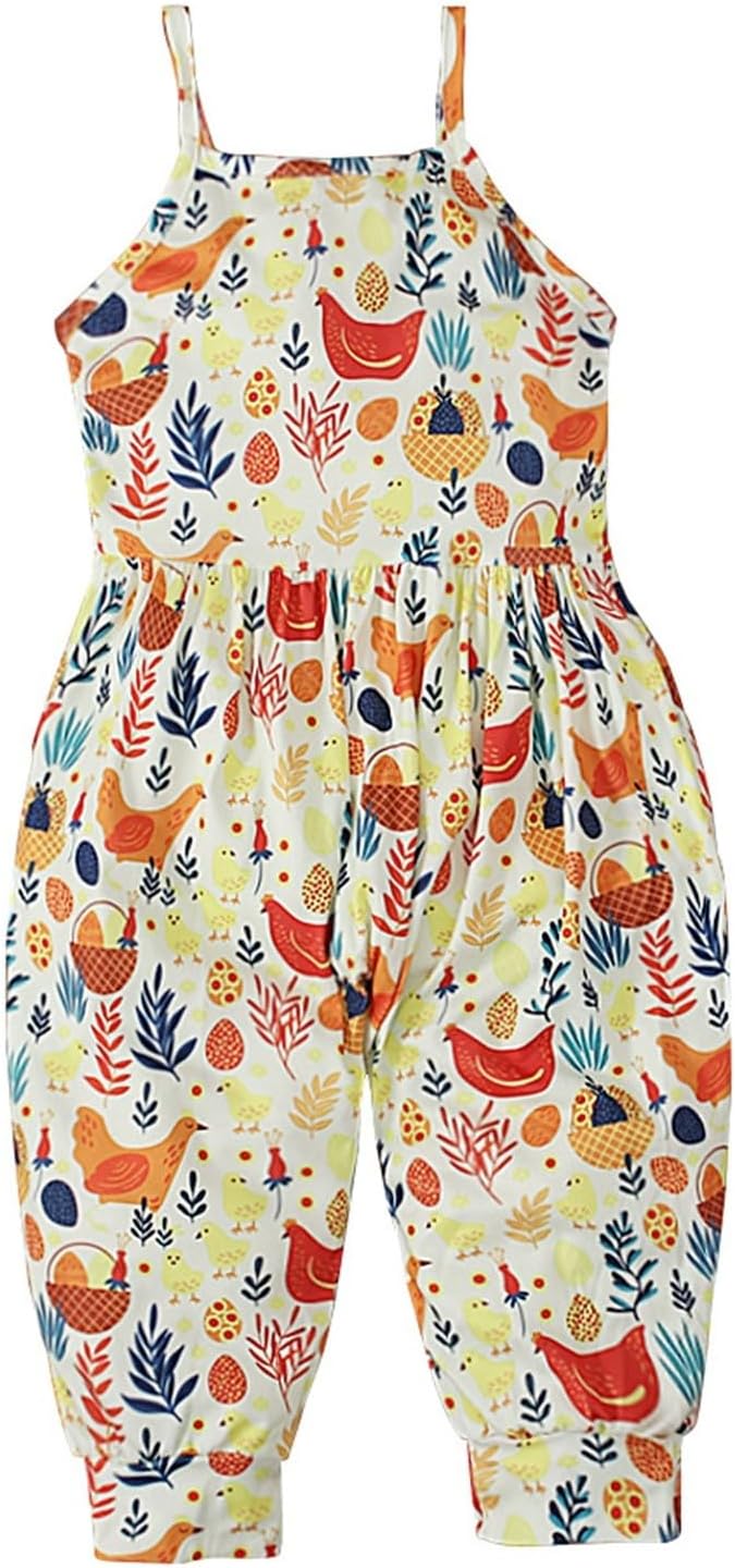 Baby Girl Easter Outfits - Toddler Bell Bottoms Romper