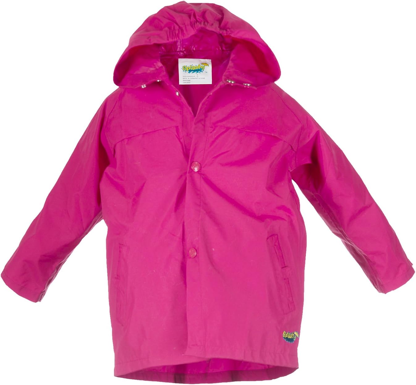 Splashy nylon childs rain jacket built for the elements