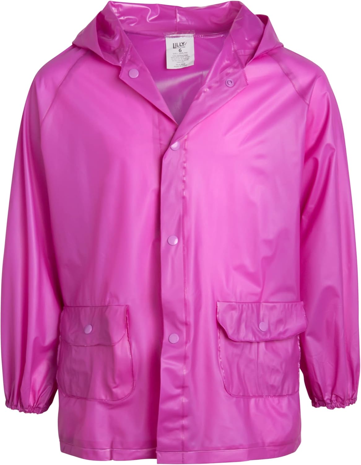Girls Waterproof Raincoat with Hooded Slicker for Ages 12M-6