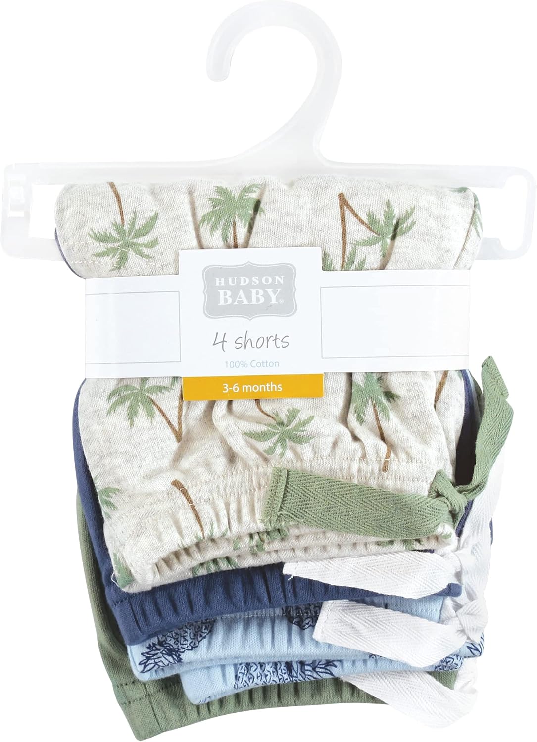 Hudson Baby Organic Cotton Shorts 4-Pack