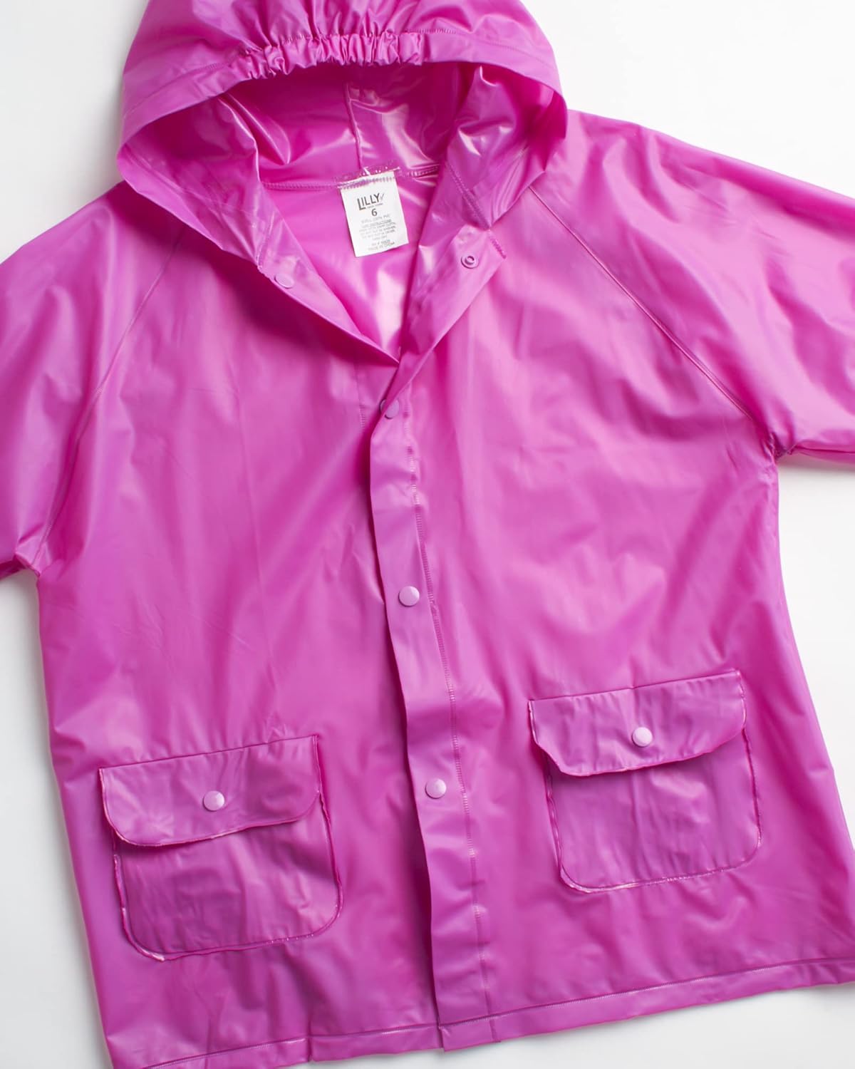 Girls Waterproof Raincoat with Hooded Slicker for Ages 12M-6