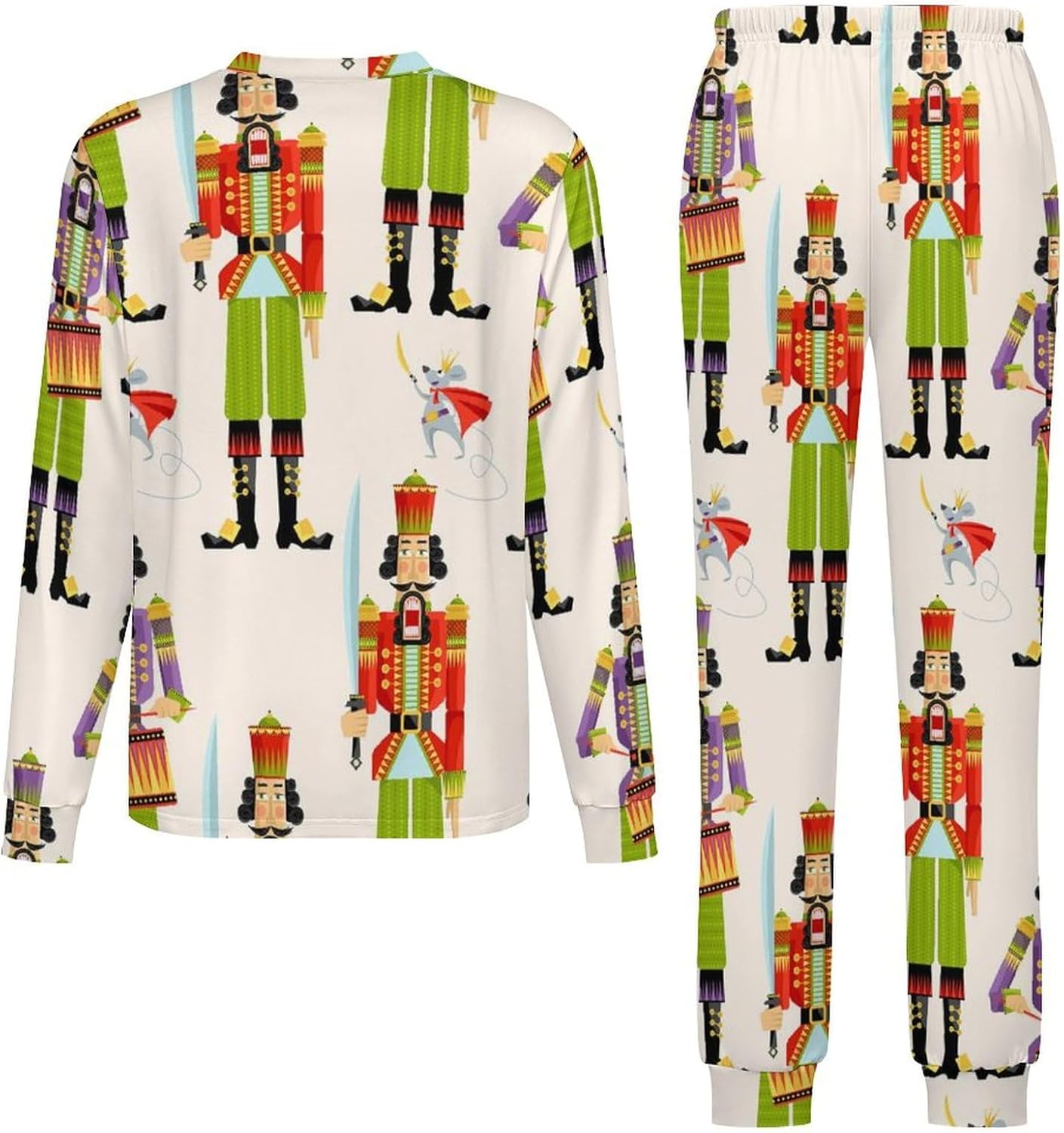 Thermal Underwear for Kids Christmas Nutcracker Candy Cane Pajama Set