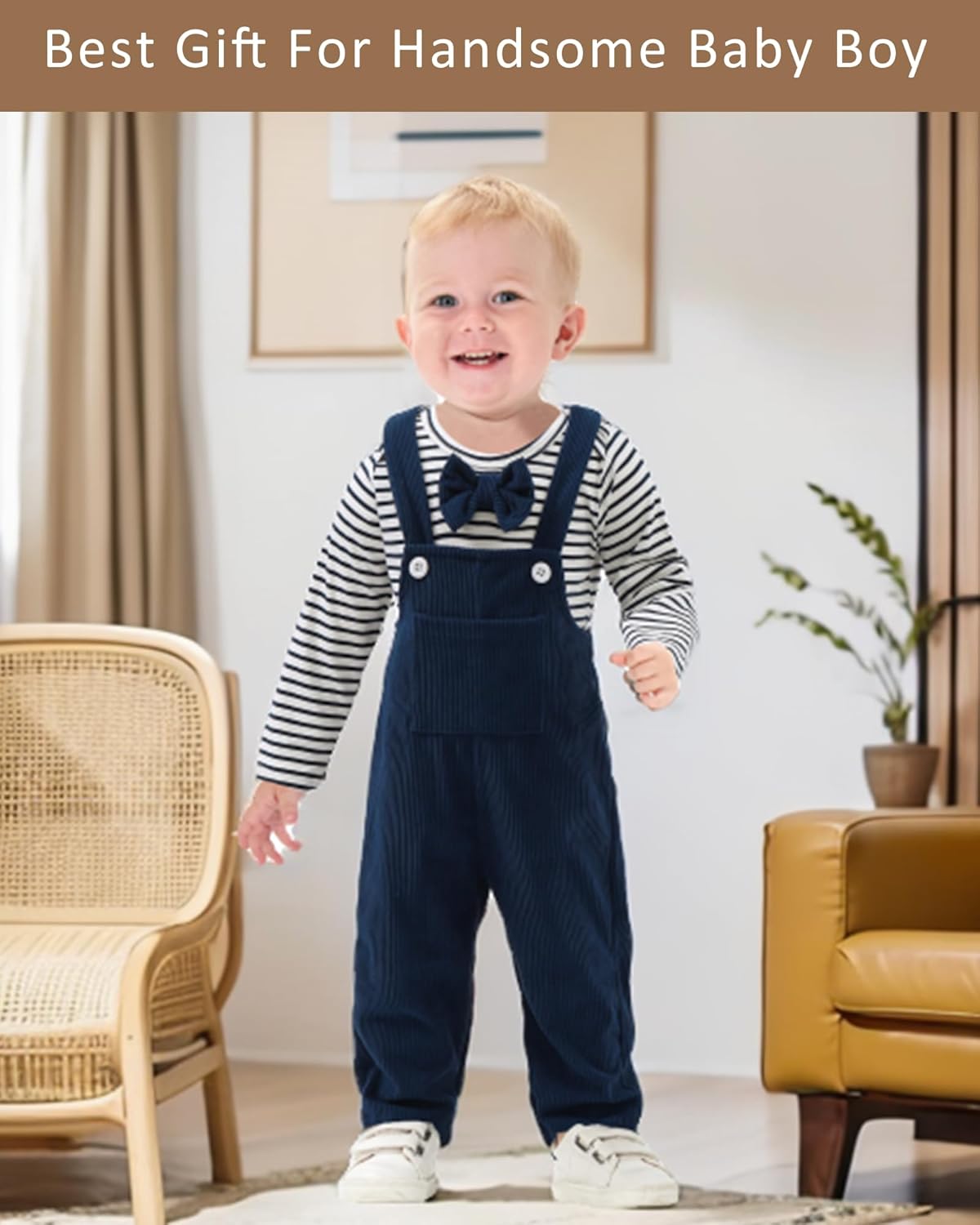 NZRVAWS Organic Cotton Romper Pants Set for Babies 0-18 Months
