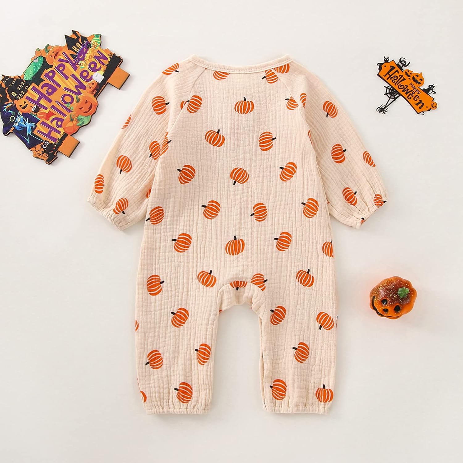Halloween Infant Romper - pumpkin ghost print